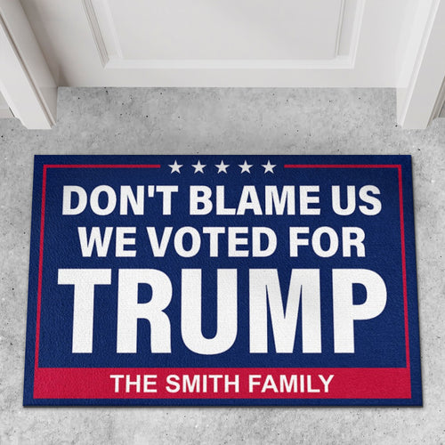 We Voted For Trump Doormat | Donald Trump Fan Doormat | Personalized Custom Trump Doormat C969 - GOP
