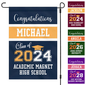 Personalized Graduation Senior Class of 2024 Garden Flag C616