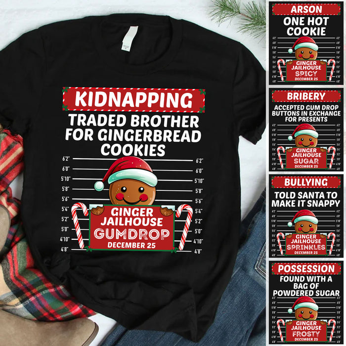 Gingerbread Family Christmas Shirt, Matching Christmas Family Shirt, Personalized Custom Family Sweatshirt C857