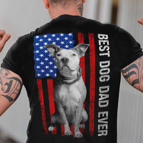 Live Preview Custom Your Pets American Flag, Personalized Custom Photo Dog Cat Backside Shirt C818