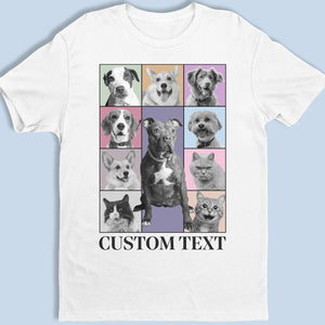 Custom Photo Eras Tour Shirt, Personalized with Your Own Dog or Cat Photo Portrait Shirt C792