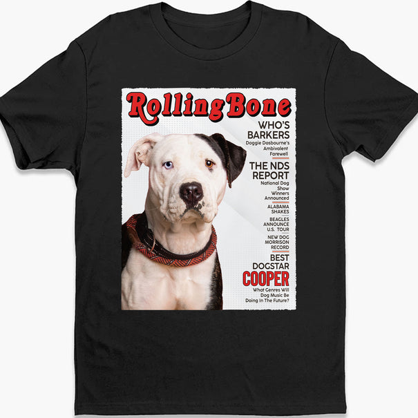 Custom Your Dog Tee Magazine Dog Covers Shirt Personalized Dog Photo Shirt