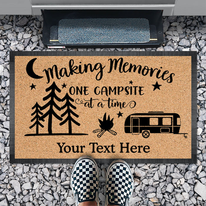 Making Memories One Campsite At A Time Personalized Custom Camping Doormat C692