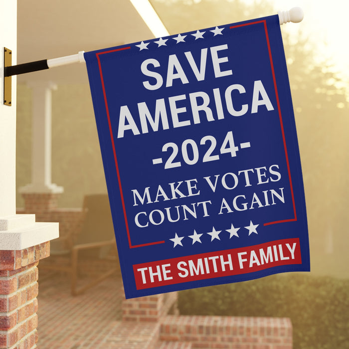 Save America, Make Votes Count Again | Donald Trump Homage Flag | Donald Trump Fan Flag | House Flag, Garden Flag C947 - GOP
