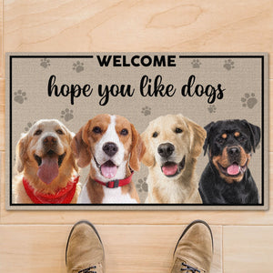 Hope You Like Fur Babies Personalized Custom Photo Dog Cat Doormat C738