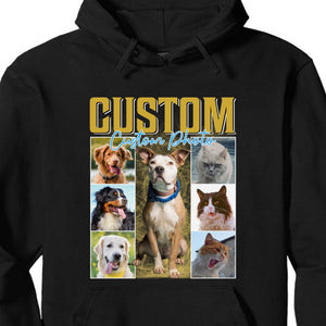 Live Preview Custom Your Pets Tee, Portrait Bootleg shirt, Personalized with Your Own Dog or Cat Photo C853