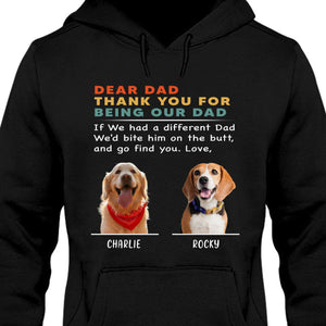 Personalized Custom Photo Dog Cat Dark Shirt Gift For Dad Mom C670