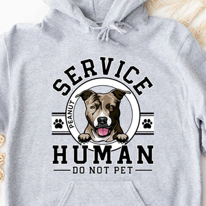 Service Human Logo | Live Preview Custom Your Dog Tee | Personalized with Your Own Dog or Cat Photo C921