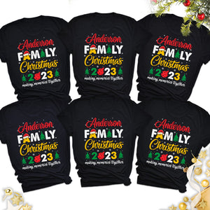 Custom Family Matching Christmas Shirt, Making Memories Together Shirt, Personalized Christmas Family Sweatshirt C843