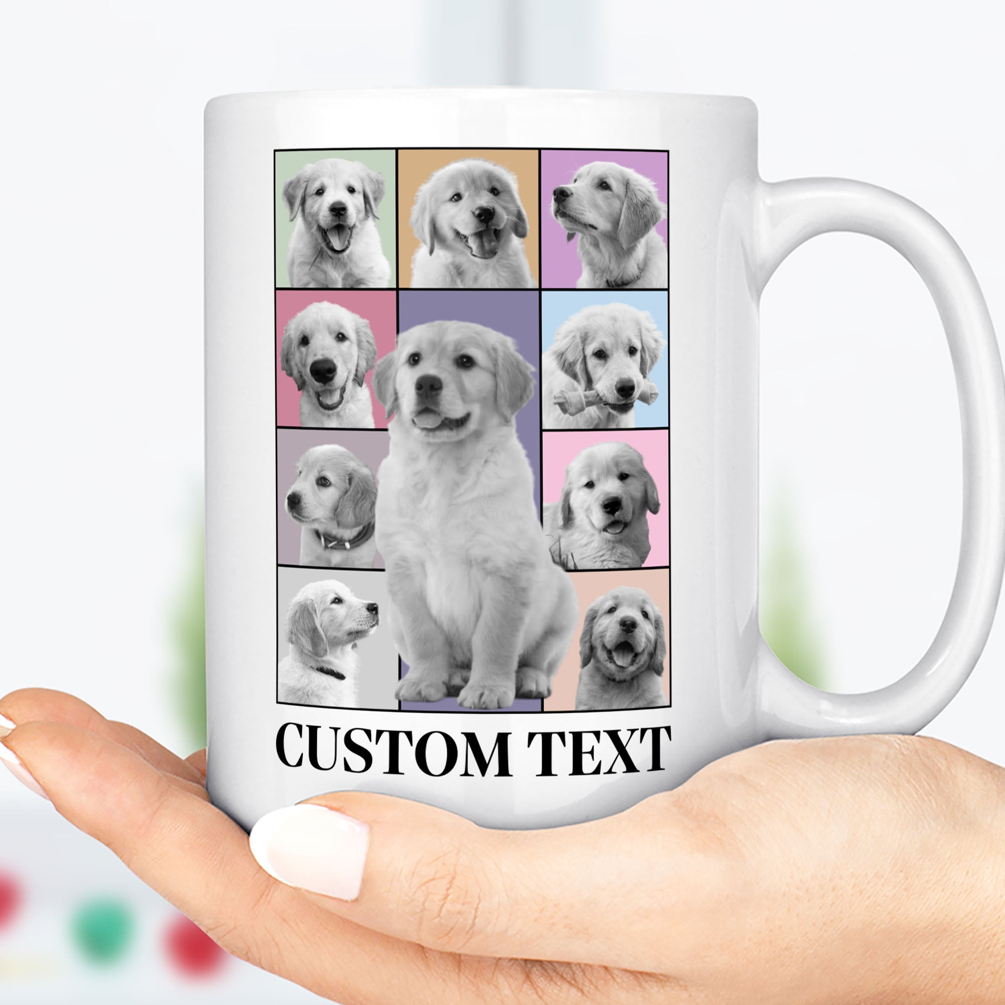 Custom Photo Eras Tour Mug, Personalized with Your Own Dog or Cat Photo Portrait Mug C792