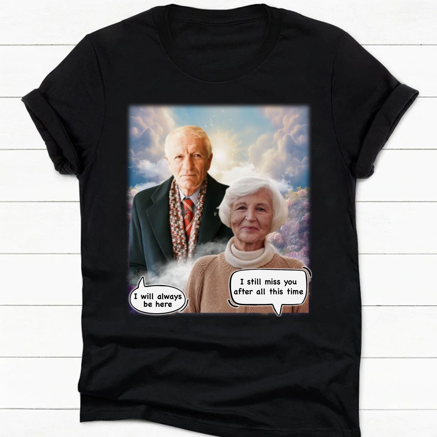 Custom PET PORTRAIT Memorial Tee, Retro Vintage Dog Cat With Moon Custom Your Own Photo Tee C552