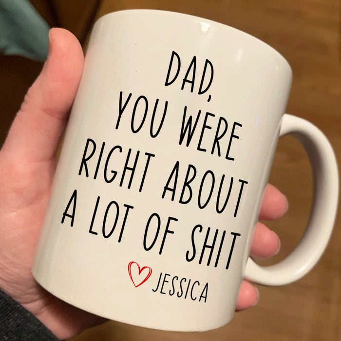 You Were Right - Personalized Custom Photo Mug - Gift for Dad, Gift for Mom - Father's Day Mug, Mother's Day Mug C892