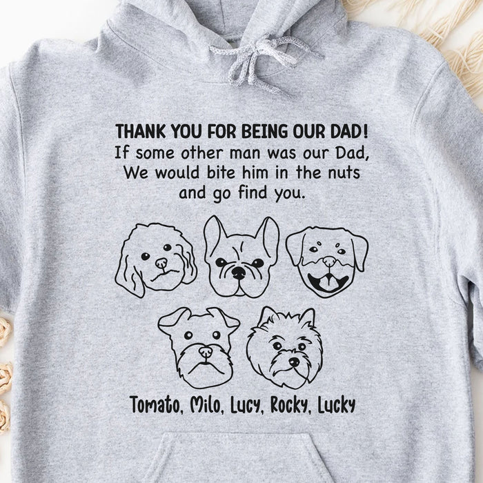 Thank You Being Dad Mom Personalized Custom Photo Dog Cat Shirt C786