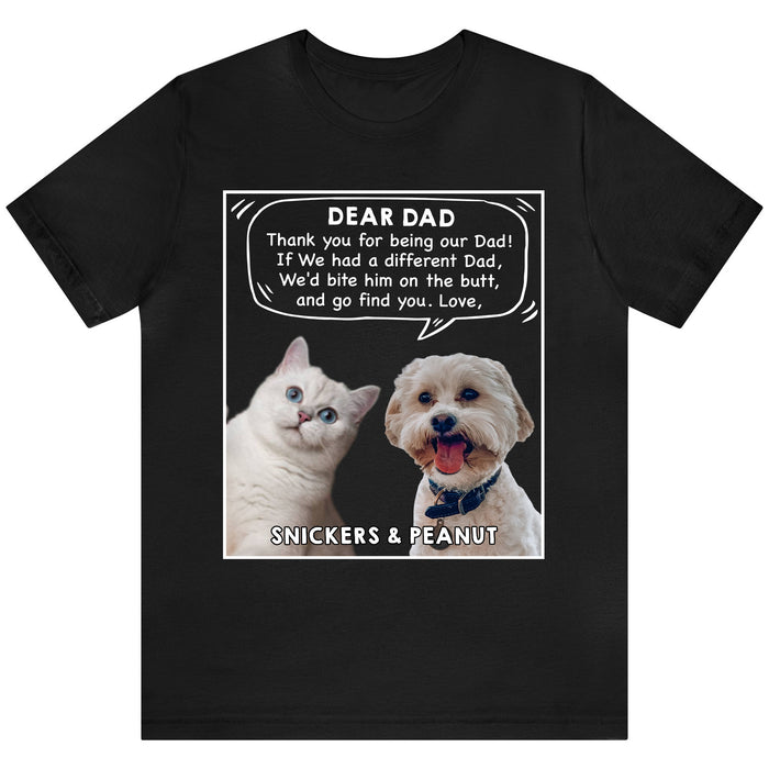 Bite The Butt - Live Preview Custom Your Pets Tee - Personalized with Your Own Dog or Cat Photo C891
