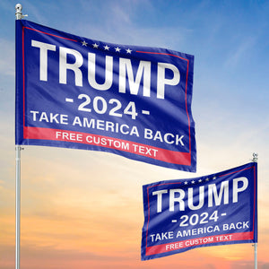 Trump 2024 Take America Back | Donald Trump Homage Flag | Donald Trump Fan House Flag C968 - GOP