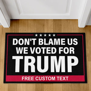 We Voted For Trump Doormat | Donald Trump Fan Doormat | Personalized Custom Trump Doormat C969 - GOP