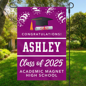 Congratulations Graduate - Graduation gift 2024 - Senior 2024 - Class Of 2024 - Personalized Graduation Garden Flag C727