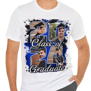 Live Preview Custom Graduation Tee - Graduation gift 2024, Senior 2024, Class of 2024 - Personalized Photo Graduation Shirt C887