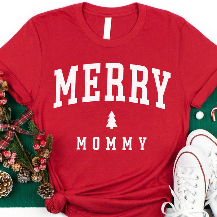 Merry Family Christmas Shirt, Matching Christmas Family Shirt, Personalized Custom Family Sweatshirt C854