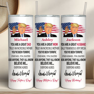 Gifts for Dad from Daughter Son Dad Birthday Gifts Birthday Gifts for Dad Mom Tumbler - GOP