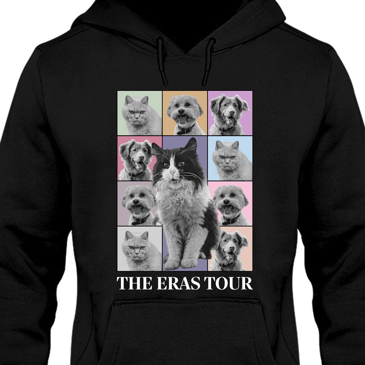 Custom Photo Eras Tour Sweatshirt, Personalized with Your Own Dog or Cat Photo Portrait Sweatshirt C792