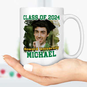 Live Preview Custom Graduation Mug - Behind You All Your Memories - Graduation gift 2024 - Personalized Photo Graduation Mug C890