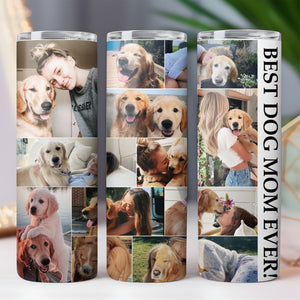 Live Preview Custom Collage Pets Photo - Personalized Upload Dog Cat Photo Skinny Tumbler C936