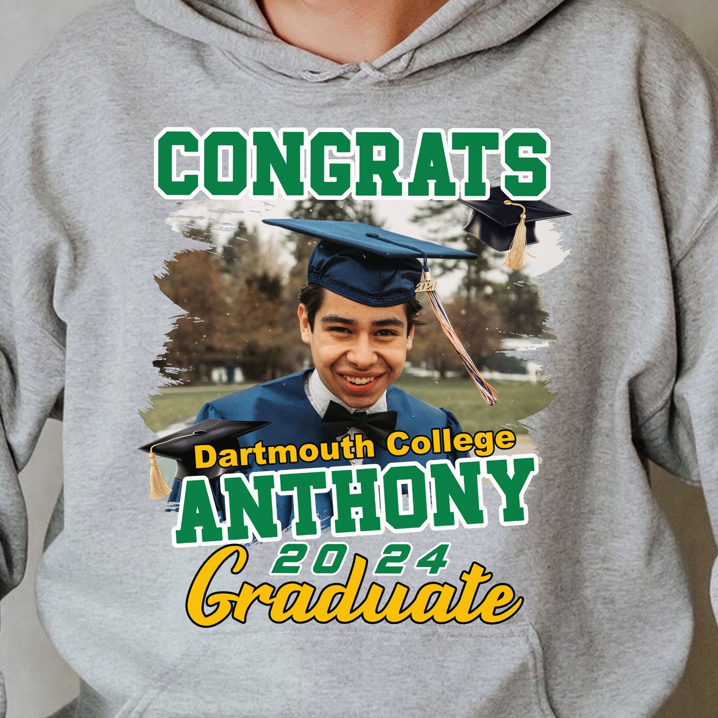 Live Preview Custom Graduation Tee - Graduation gift 2024, Senior 2024, Class of 2024 - Personalized Photo Graduation Shirt C886