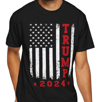 Trump 2024 American Flag Vintage Shirt | Donald Trump Homage Shirt | Donald Trump Fan Tees | Personalized Custom Trump Shirt C984 - GOP