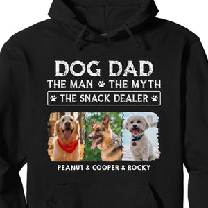 The Man The Myth The Snack Dealer Personalized Custom Photo Dog Cat Dad Shirt C649V2