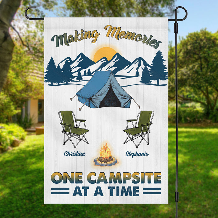 Making Memories One Campsite At A Time Personalized Custom Camping Garden Flag C758