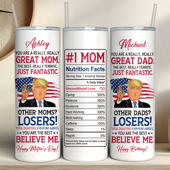 Gifts for Dad from Daughter Son Dad Birthday Gifts Birthday Gifts for Great Dad Mom Tumbler - GOP
