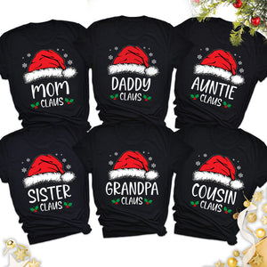 Custom Family Claus Christmas Shirt, Matching Christmas Family Shirt, Personalized Christmas Family Sweatshirt C845