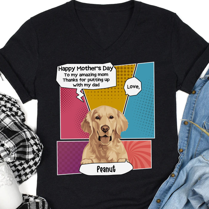 Amazing Dad Mom Personalized Custom Photo Dog Cat Dark Shirt C760