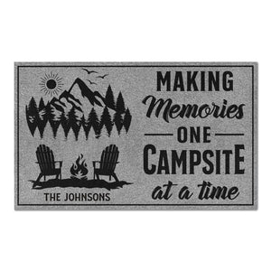 Making Memories One Campsite At A Time Personalized Custom Camping Doormat C754