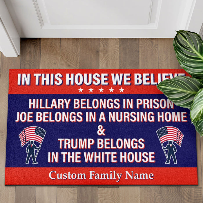 Anti Biden Doormat | Donald Trump Doormat | Personalized Donald Trump Fan Doormat C991 - GOP