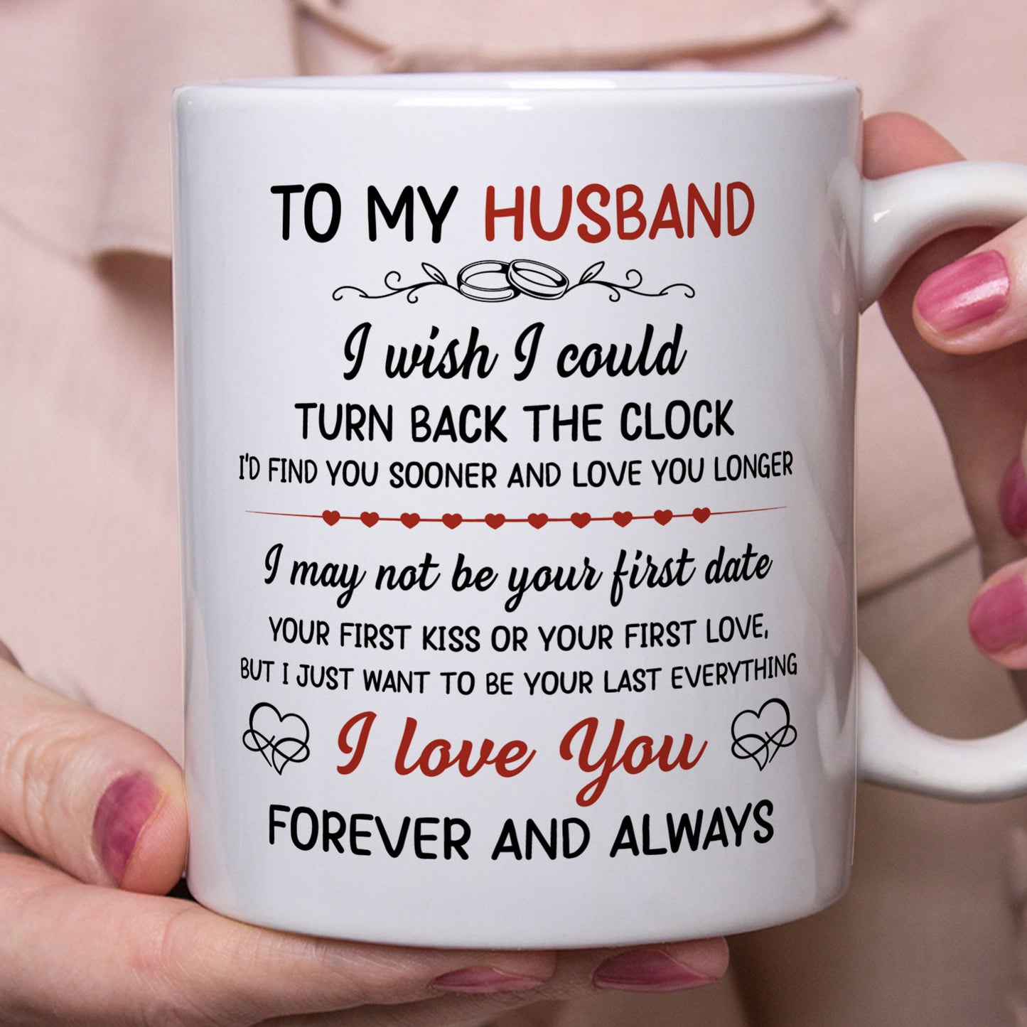 I Wish I Could Turn Back The Clock - Personalized Custom Photo Couple Mug - Gift For Couple, Valentines Day C881