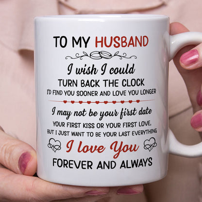 I Wish I Could Turn Back The Clock - Personalized Custom Photo Couple Mug - Gift For Couple, Valentines Day C881