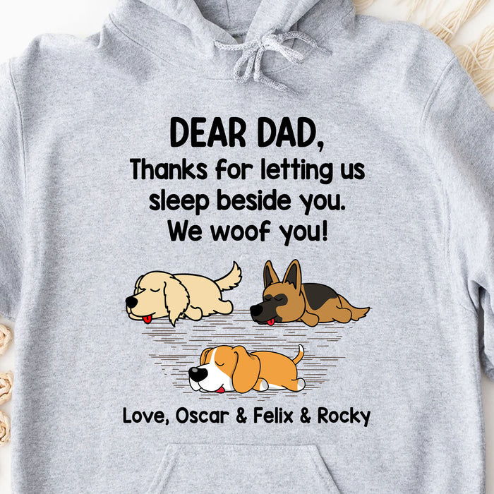 Sleep Beside Dog, Personalized Custom Dog Photo Shirt C865