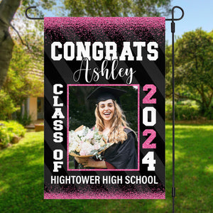 Personalized Congrats Graduation Photo Garden Flag - Graduation 2024 Flag, Senior 2024 Flag, Class of 2024 Flag C711