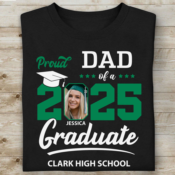 Custom Family Graduation 2024 Matching T-Shirts - Proud Mom Dad Of Graduate Photo Shirt, Medium - View #5