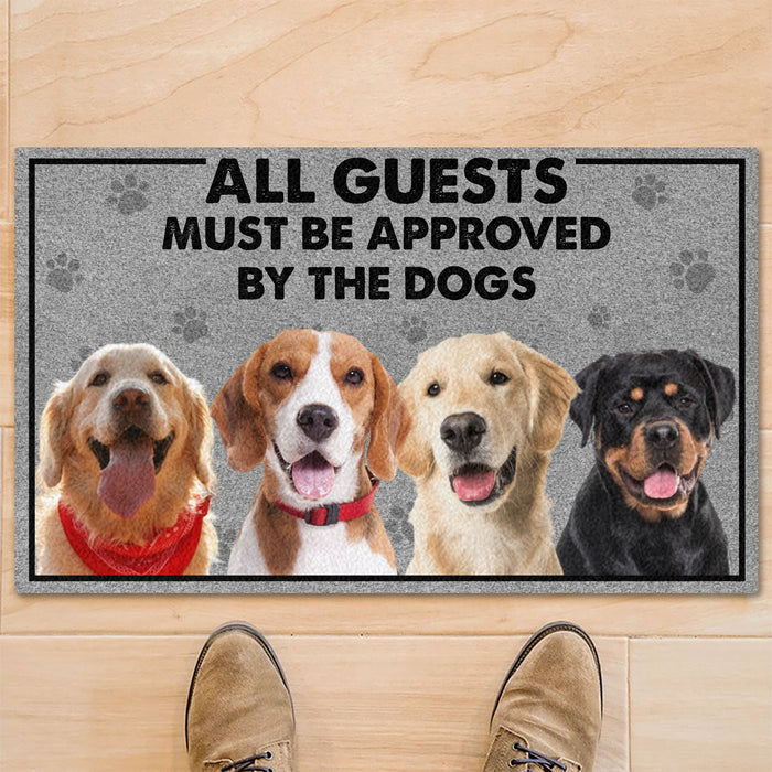 All Guests Must Be Approved Personalized Custom Photo Dog Cat Doormat C737