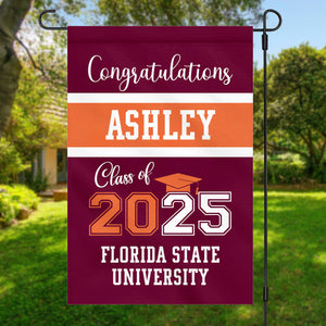 Personalized Graduation Senior Class of 2024 Garden Flag C616