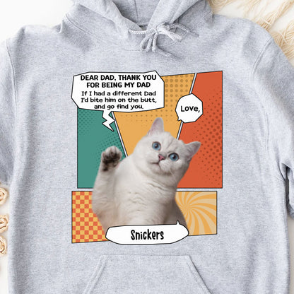 Bite The Butt Personalized Custom Photo Dog Cat Bright Shirt Gift For Dad Mom C763