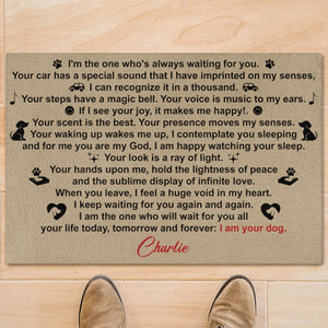 I'm Your Dog, Personalized Custom Dog Doormat C848