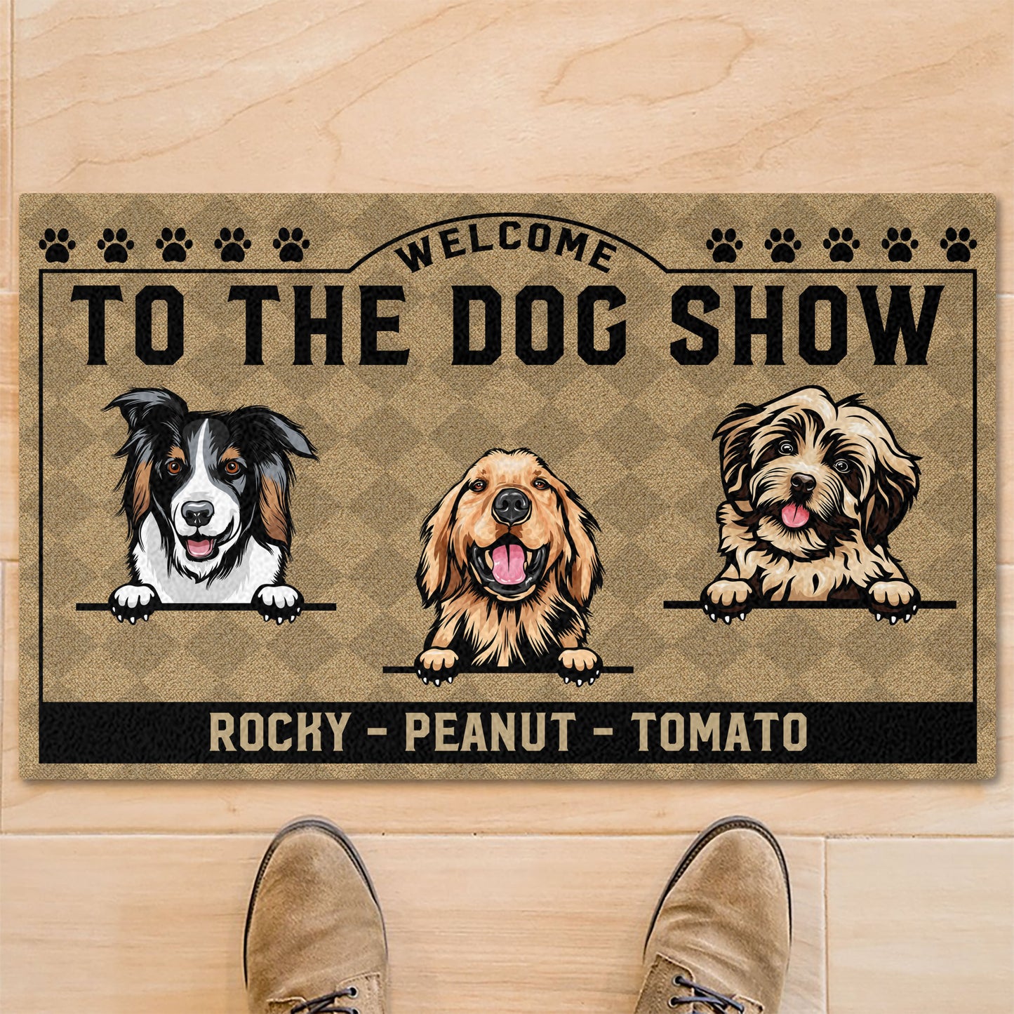 Welcome To The Dog Show Personalized Custom Photo Dog Cat Doormat C743