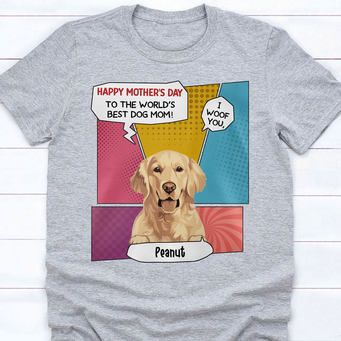 To The World Best Dog Dad Personalized Custom Photo Dog Bright Shirt Gift For Dad Mom C767