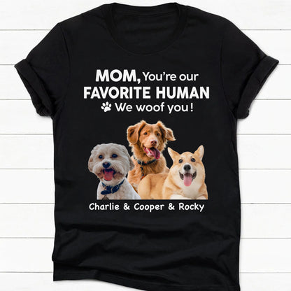 To My Favorite Human, Live Preview Personalized Custom Photo Dog Shirt C851