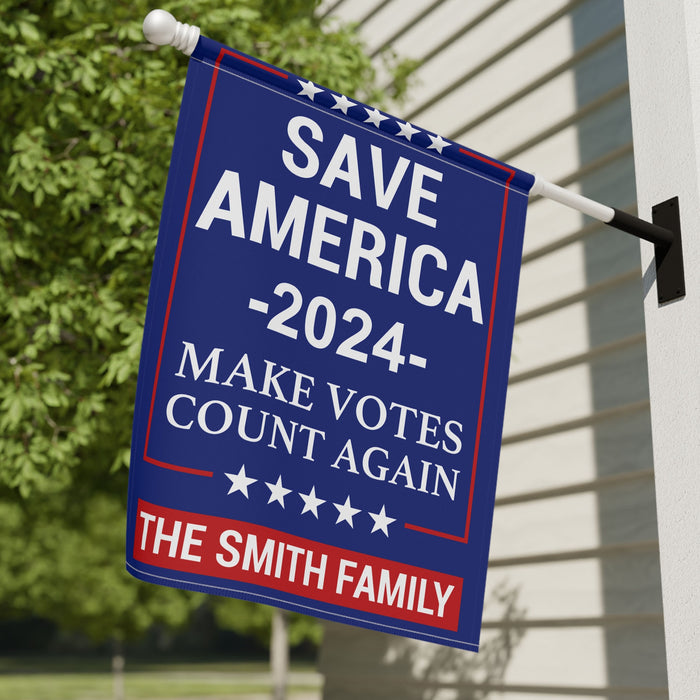 Save America, Make Votes Count Again | Donald Trump Homage Flag | Donald Trump Fan Flag | House Flag, Garden Flag C947 - GOP