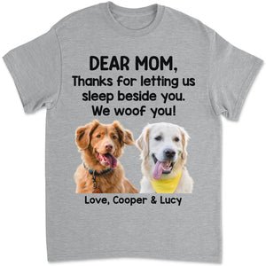 Sleep Beside Dog, Personalized Custom Dog Photo Shirt C865